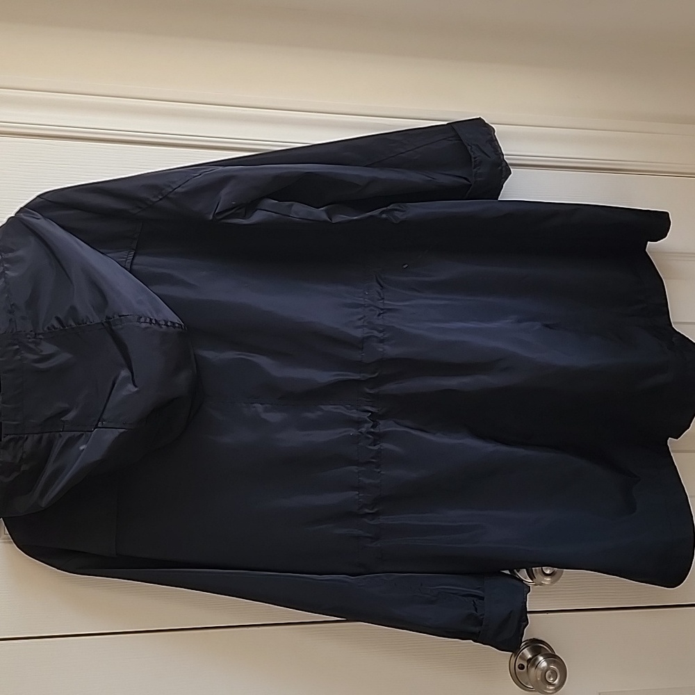 Le Chateau Black Hooded Utility Rain Jacket / Anorak Size XXL - Picture 6 of 7